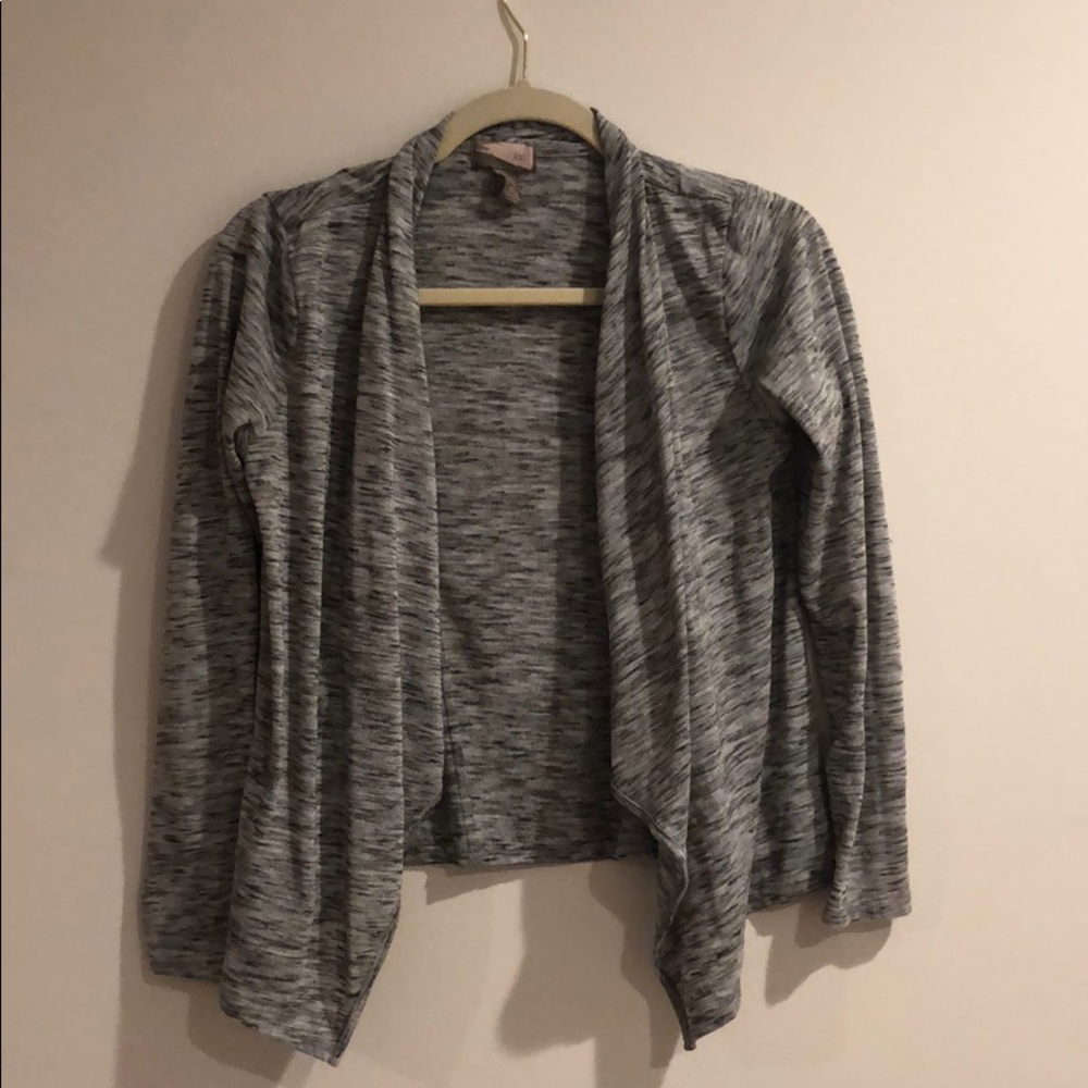 Heathered gray cardigan